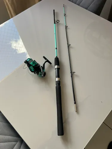 Kit vara + molinete pesca 25lbs