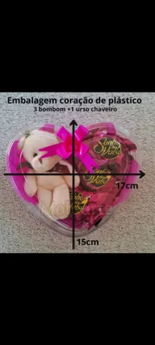Kit chaveiro pelúcia com chocolate brinde lembrancinha