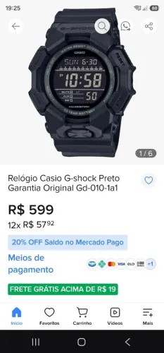 Relógio G Shock