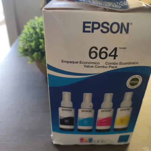 Kit Refil de Tinta Epson 664 Original Lacrado (Preto, Ciano, Magenta, Amarelo)