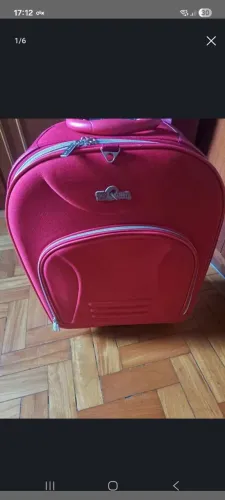 Kit mala de viagem vermelha 