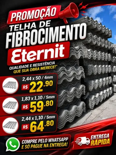Telha de fibrocimento ETERNIT