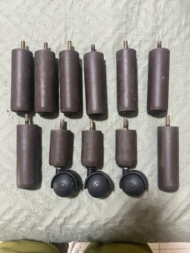 Pés de cama king com rodinhas fixas em 3