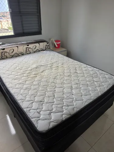 Camabox Casal com colchão e pillowtop