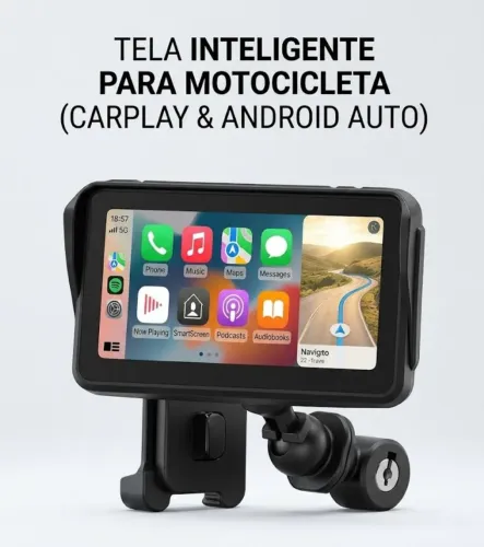 Tela inteligente (Carplay) para motocicleta prova de água 