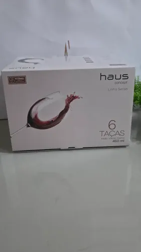Jogo de Taças para Vinho Cristal 450ml 6 Peças Haus Sense Bohemia