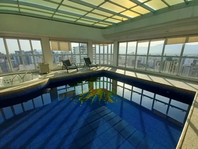 Cobertura Mobiliada, vista ao mar, 621m² área útil, 3 quartos em Tupi - Praia Grande - SP