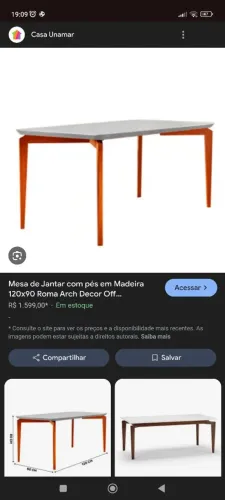 Vendo mesa de jantar 1,80 off com 6caderoas madeira maciça no linho bege TD novo na caixa