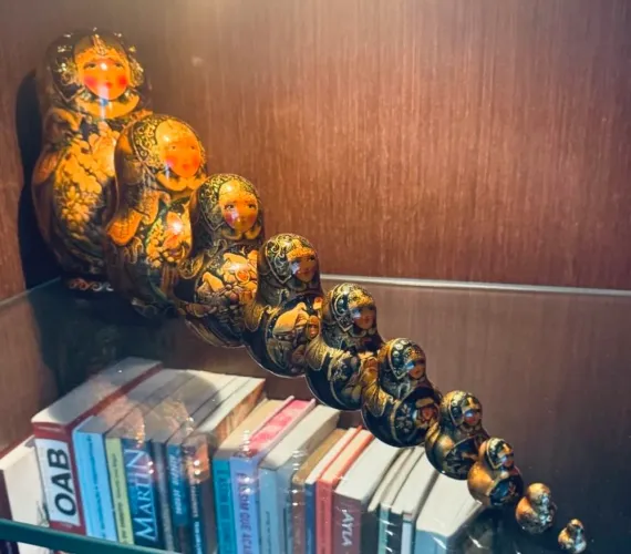 Conjunto decoração Matrioskas 