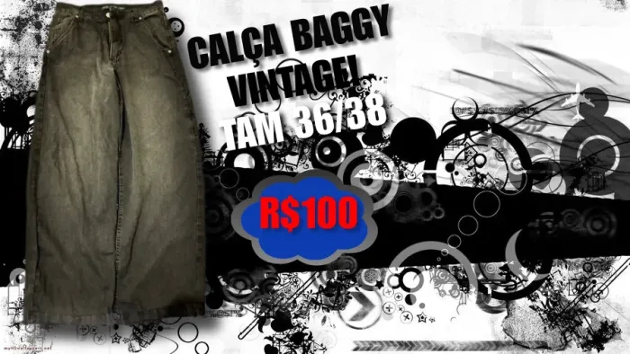Calça baggy vintage 36/38