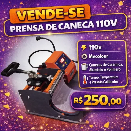 Prensa de Caneca 110v - Laranja | Mecolour