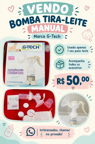 BOMBA TIRA LEITE G-TECH MANUAL 