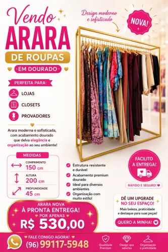 ARARA DOURADA PARA LOJA