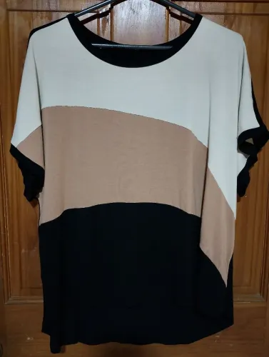 BLUSA FEMININA TRICOLOR - NOVA