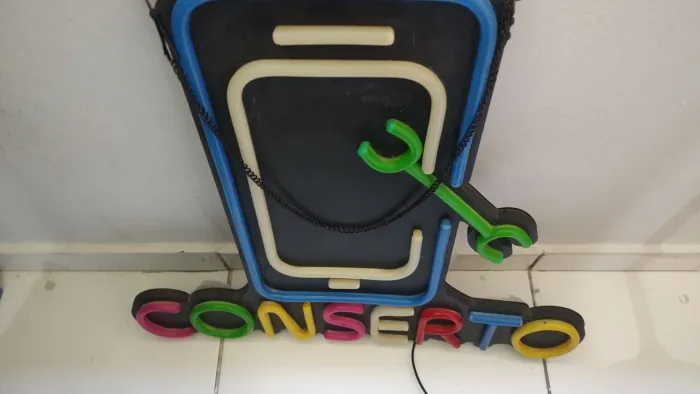 Placa led "conserto" 