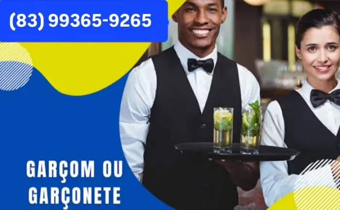 Garçom ou Garçonete com ou sem experiência   Treinamento oferecido pela empresa  Requisito