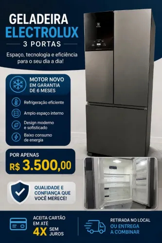 Geladeira Electrolux 3 portas Semi nova