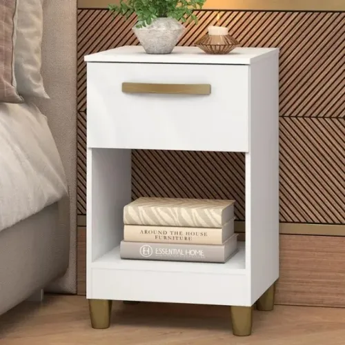 Mesa de Cabeceira Prada Fellicci Branco - Entrega Rápida! 