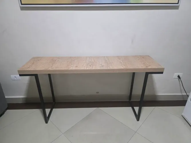 Aparador 1.50 x 0.40 Etna MDF madeira base ferro preto