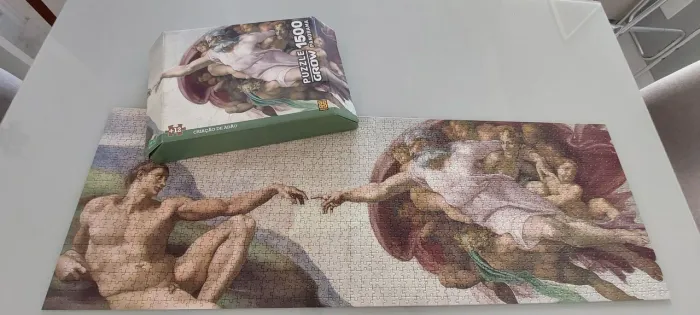 Quebra- Cabeça Criação de Adão, Grow, 1500 peças, Panorama.