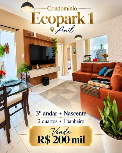 CLE 39   Eco Park  Anil - Preço   200 Mil,  Aceita financiamento bancário