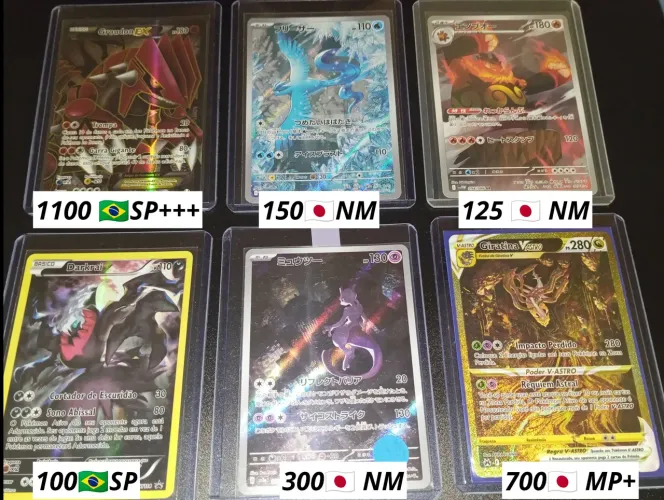 Cartas Pokémon Raras Originais em Excelente Estado