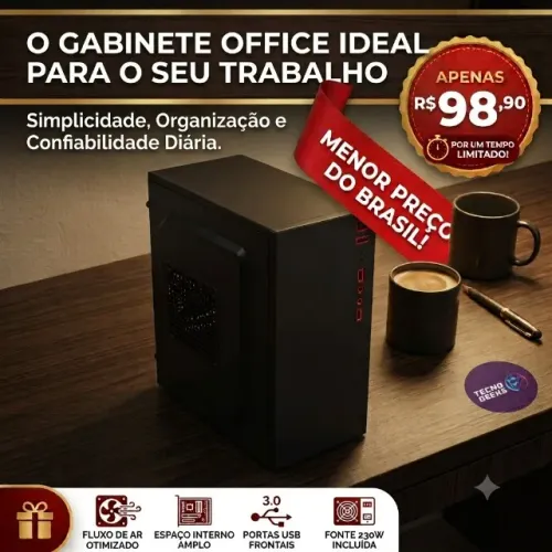 gabinete atx com fonte 230w (novo)