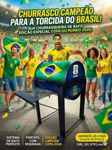 Churrasqueira de Bafo com rodinhas