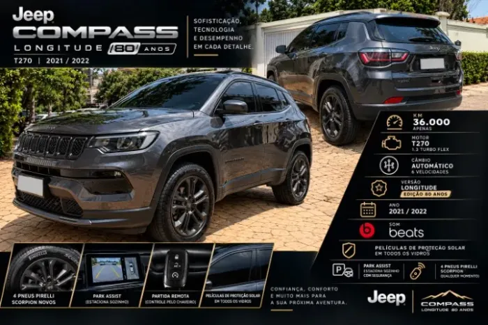 Jeep Compass T270 80 Anos 1.3 TB 4X2 Flex AUT 2022