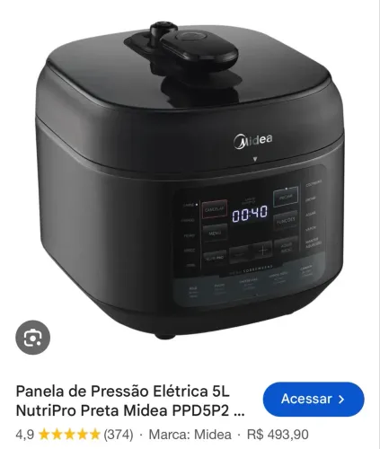 Panela de pressão elétrica nova