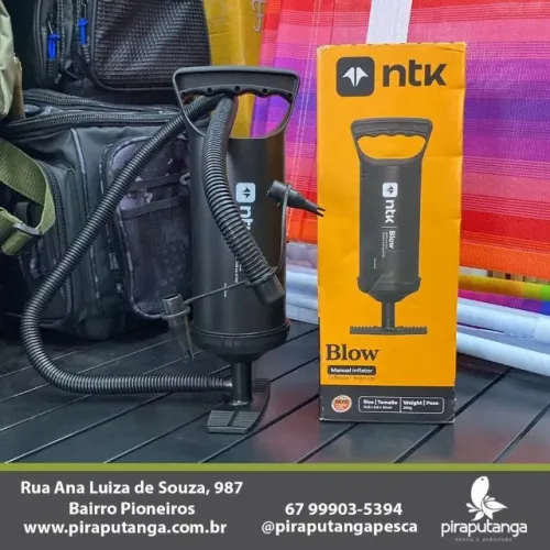 Bomba de Ar Portátil Inflador Nautika Enche Colchão Bóia Piscina Infláveis