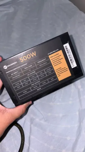 Fonte Goldentec GT 500W Real ATX - 6 Meses de Uso - Excelente Estado