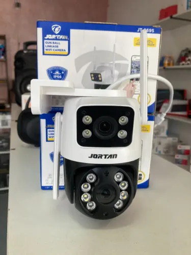 Câmera De Segurança Ip Wi-fi A28b Dupla Lente Externa Jt8695 Preto E Branco Jt-8695 