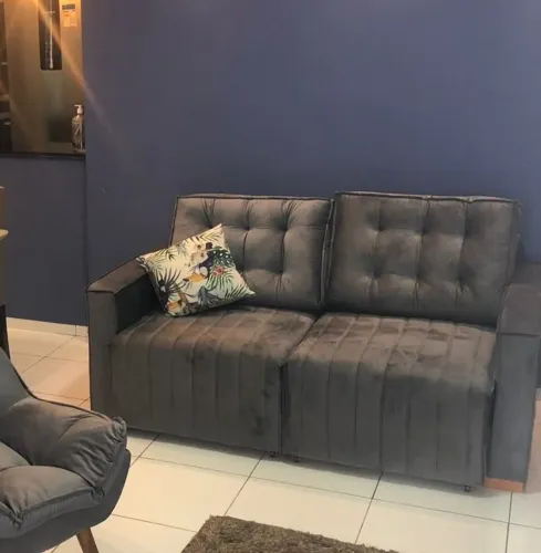 Sofá retrátil em madeira da CiadosMoveis
