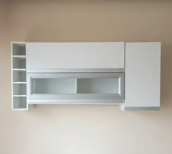Armário Suspenso Cozinha mdf Branco Nicho Adega