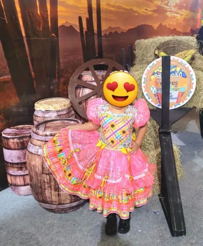 Vestido de Quadrilha junina tam 6 a 8 anos