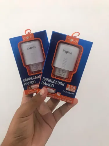 Carregador rápido Inova 3.1A 2 USB novo