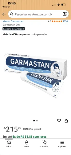 Pomada seio amamentação - Garmastan 