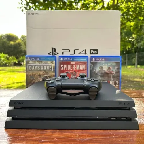 PS4 Pro 1TB Seminovo Com Garantia Controle Original e Jogo