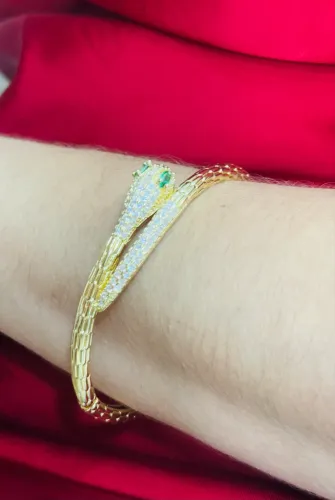 Bracelete cobra semijoia
