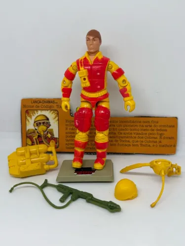 Comandos em Ação Estrela Tocha Lança-Chamas v1 - 1986 - Filecard - Gi Joe