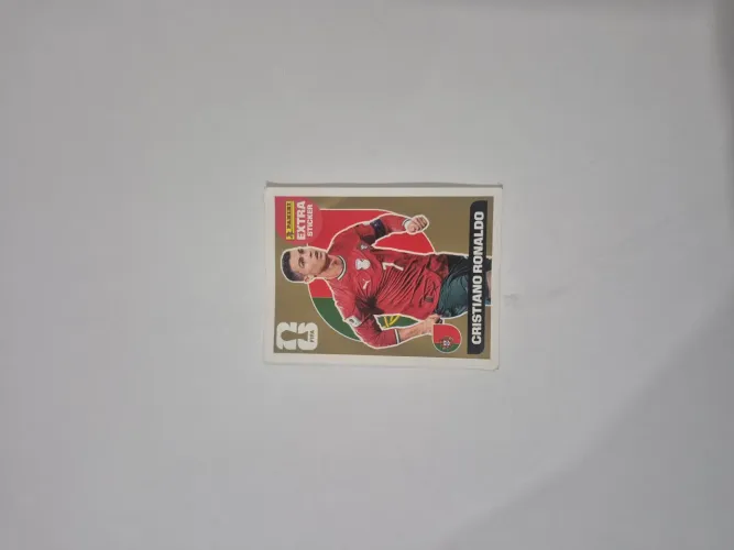 Figurinha dourada do Cristiano Ronaldo de 2026