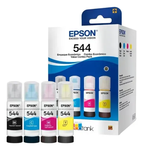 Kit4 Tintas 544 Epson Original Ecotankcolor