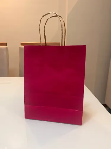 Sacola de Papel Pink Tam M - Ideal para Lojas e Presentes