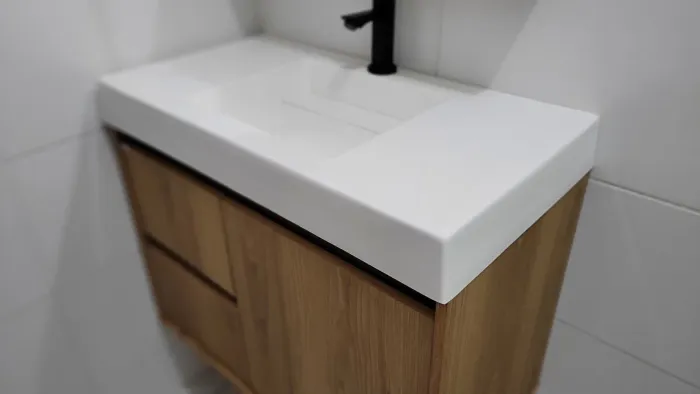 Gabinete para banheiro com cuba 78cm Catedral Bruna Fabribam