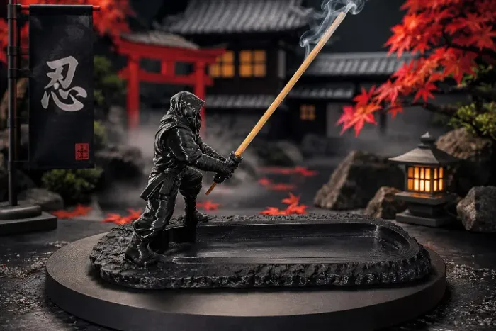 Porta Incenso incensário Ninja Japonês Decorativo