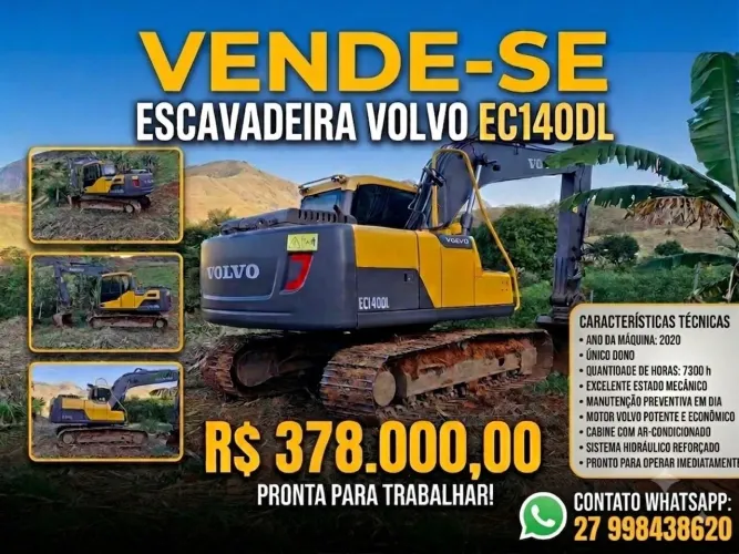 Escavadeira Volvo EC140 ano 2020