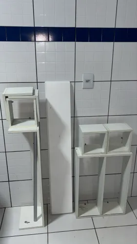  Prateleiras/Kit de Nichos Decorativos em MDF (Branco)