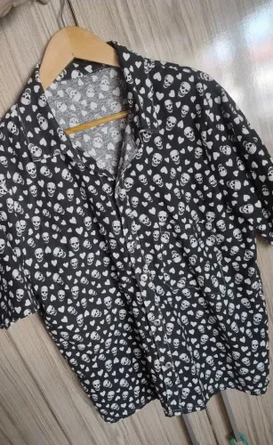 Camisa de botão caveira G/GG
