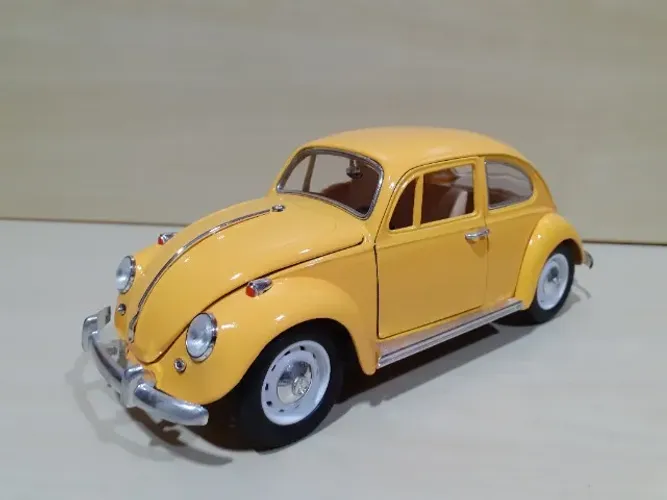 Miniatura Volkswagen Fusca 1967 1/18 Sunnyside #amarelo